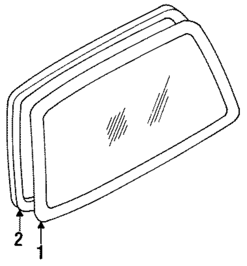 Glass - Lift Gate for 1993 Nissan Quest #1