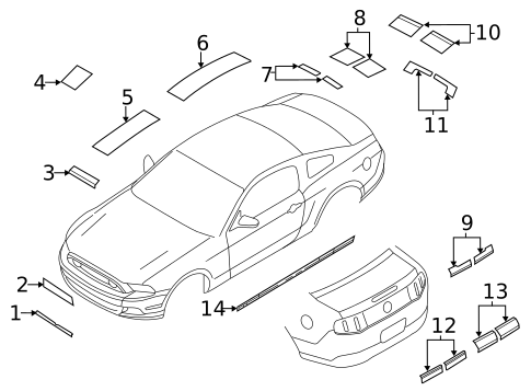 Stripe Tape for 2014 Ford Mustang #0