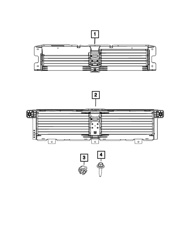 « 68568500AA –  : Obturateur Actif Calandre pour Mopar Image »