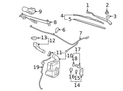 Wiper & Washer Components for 2009 Pontiac G6 #0