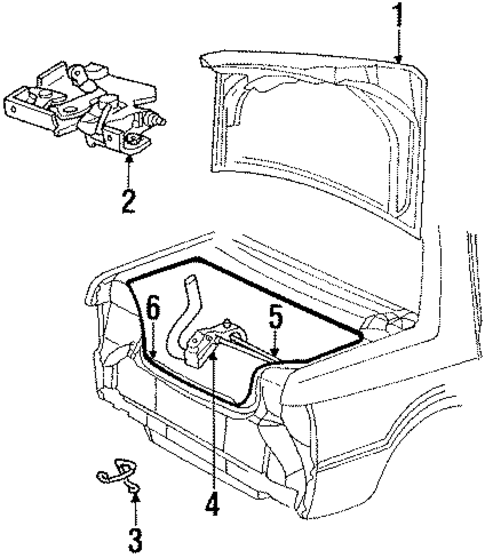 Trunk for 1993 Chrysler LeBaron #0