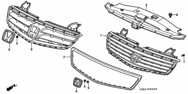 Front Grille for 2000 Honda Odyssey #0