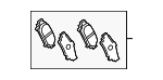 44660E010 - : Disc Brake Pad Set Rear for Lexus Image