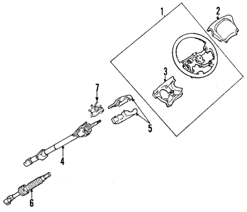 Steering Column for 2004 Isuzu Axiom #0