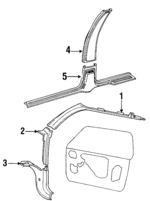 10074780 - Body: Interior Molding for Buick: Century | Chevrolet: Celebrity | Oldsmobile: Cutlass Ciera, Cutlass Cruiser | Pontiac: 6000 Image image