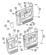 UY451L5AB - : Door Panel Cover, Left for Mopar Image