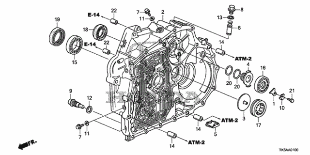 AT Torque Converter Case for 2013 Honda Fit #0