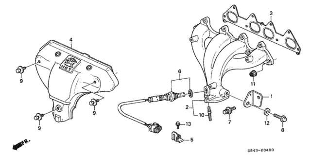 Exhaust Manifold (1) for 2002 Honda Accord #0