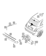 68098376AA - : Rear Wiper Blade for Mopar Image
