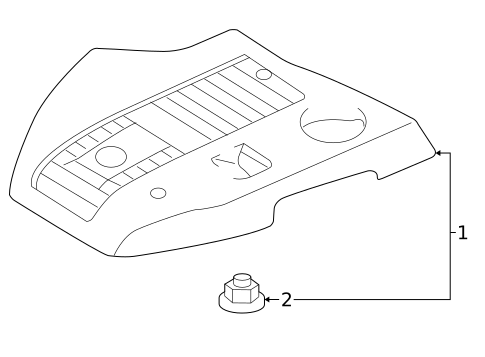 Engine Appearance Cover for 2010 Toyota Highlander #0