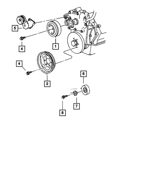 Pulleys and Related Parts for 2001 Dodge Dakota #0
