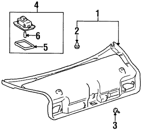 Interior Trim - Trunk for 1999 Lexus LS400 #0
