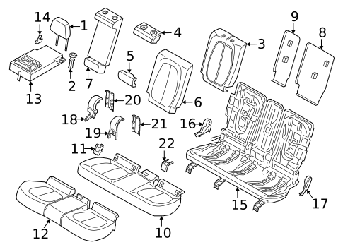 Rear Seat Components for 2025 BMW X2 #0