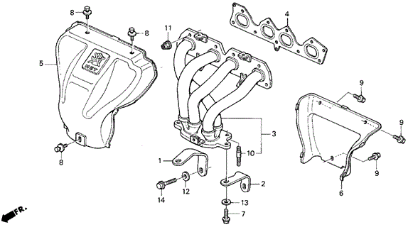 Exhaust Manifold (3) for 1993 Honda Prelude #0
