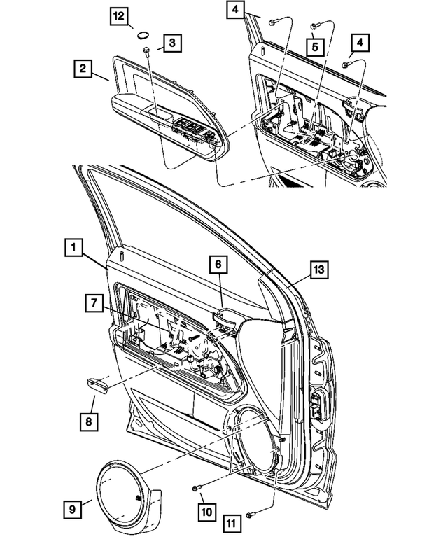 1FJ951KAAC - Interior Trim: Door Trim Front Panel, Left for Mopar Image