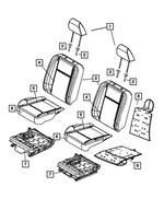 1RT35GTVAB - Interior Trim: Front Headrest for Ram: 1500, 2500, 3500 Image