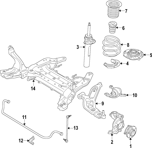 31316883932 - Suspension: Strut for BMW Image