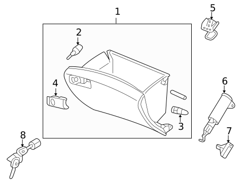 Glove Box for 2008 Honda Accord #1