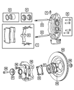 68237079AA - Brakes: Disc Brake Caliper Assembly, Left for Mopar Image