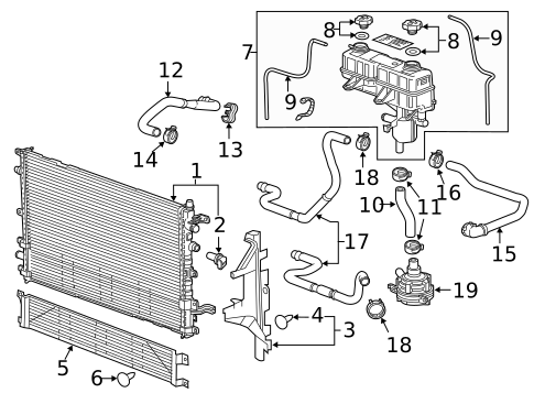 Radiator & Components for 2014 Chevrolet Volt #0