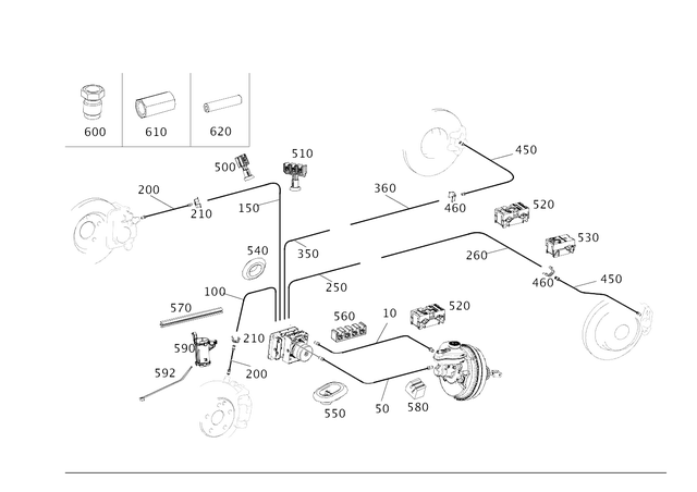 2134200026 - Brake System: Brake Line for Mercedes-Benz Image image