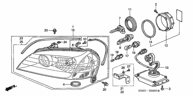 Headlight for 2001 Acura CL #0