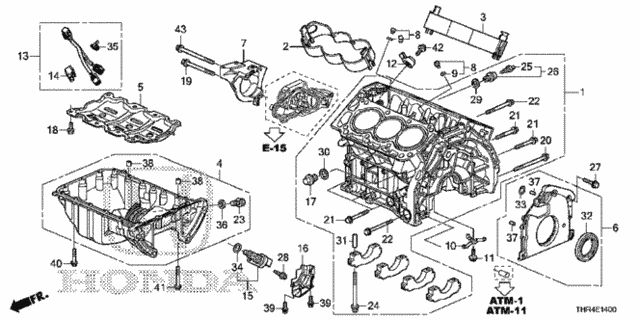 Cylinder Block - Oil Pan for 2019 Honda Odyssey #0