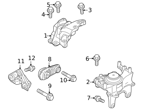 Engine & Trans Mounting for 2025 Mitsubishi Outlander #0