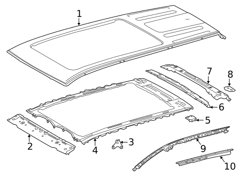 Roof & Components for 2025 Toyota Highlander #0