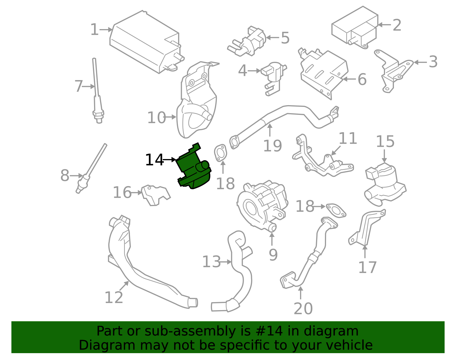2006-2021 Subaru Valve 14864AA030 | OEM Parts Online