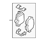 34206888831 - Brakes: Brake Pads for BMW: 230i, 230i xDrive, 330e, 330e xDrive, 330i, 330i xDrive, 430i, 430i Gran Coupe, 430i xDrive, 430i xDrive Gran Coupe, i4, M2, M240i, M240i xDrive, M340i, M340i xDrive, M440i xDrive Gran Coupe, Z4 Image