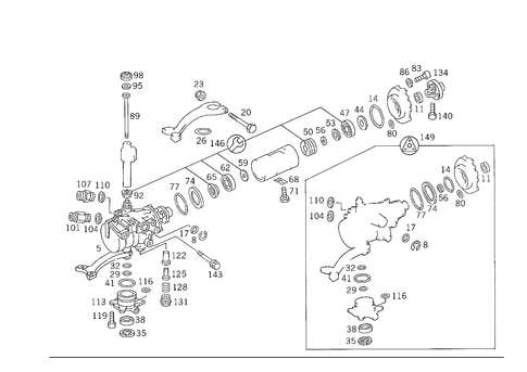 Steering Gear for 1993 Mercedes-Benz 300SL #0