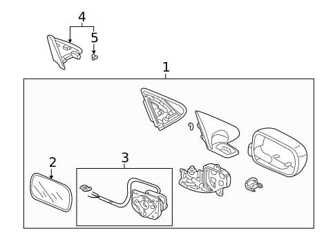 Outside Mirrors for 2004 Acura RSX #0
