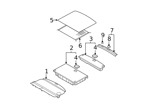 Interior Trim - Rear Body for 2009 Hyundai Santa Fe #0