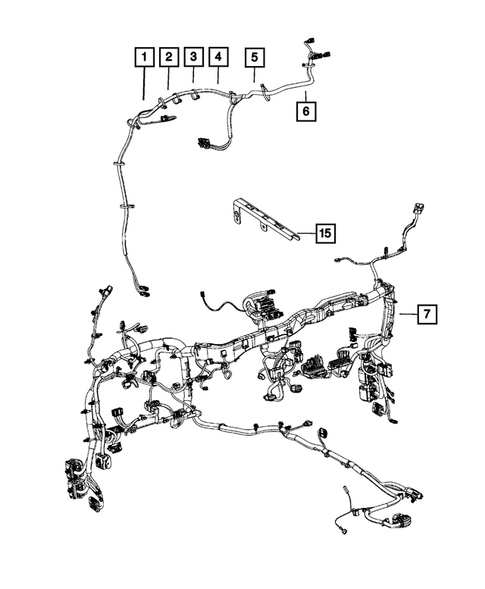 Wiring-Instrument Panel for 2018 Jeep Wrangler #0