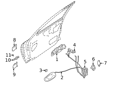 Lock & Hardware for 2005 Suzuki Aerio #1