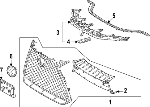Grille & Components for 2025 Lexus NX350 #0