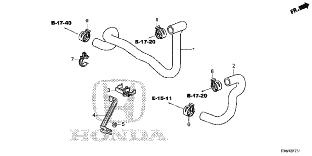 Water Hose (2) for 2017 Honda Accord #0