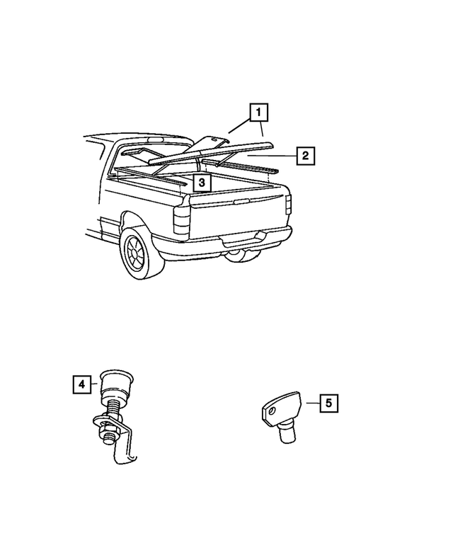 5135239AA - : Tonneau-hard Gas Prop Kit for Mopar Image