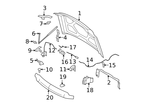 Hood & Components for 2010 Ford F-250 Super Duty #0