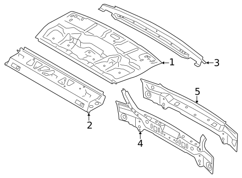 Rear Body for 2020 BMW 530e xDrive #0