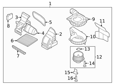 Blower Motor & Fan for 2014 Hyundai Accent #0