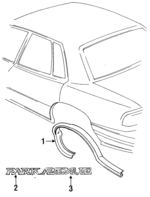 88891490 - Body: Wheel Opening Molding for Buick: LeSabre, Park Avenue Image