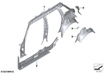41007408803 - Bodywork: Wheel Arch Outer Rear Left for Mini Image