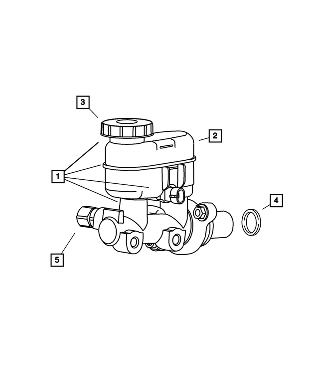 5015160AA - Service Brakes: Brake Master Cylinder, Abs for Mopar Image