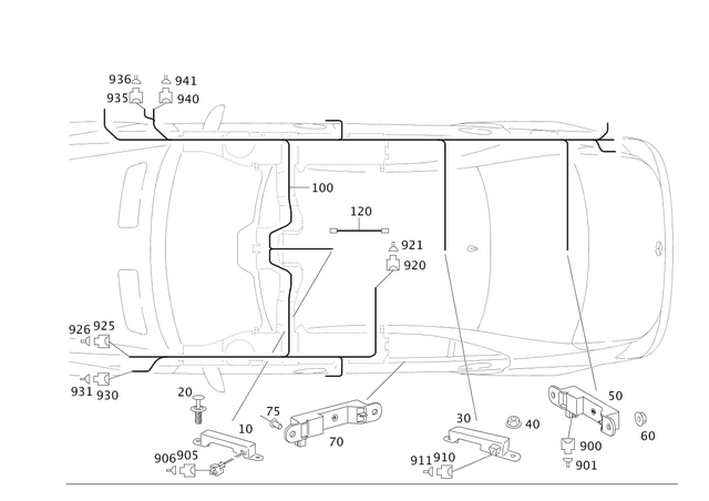 2214407032 - Electrical System: Electrical Wiring Harness for Mercedes-Benz Image image