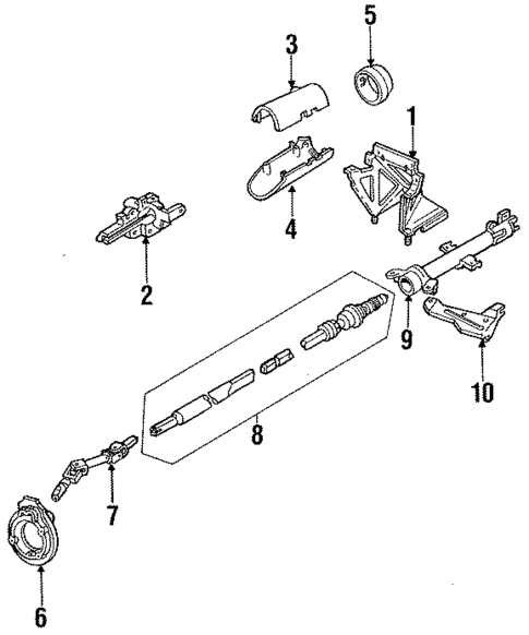 Shaft & Internal Components for 1985 Ford Escort #0