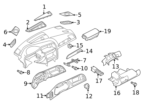 Instrument Panel Components for 2013 Audi allroad #0