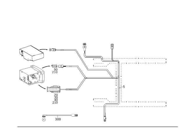203540090998 - Electrical System: Wiring Harness for Mercedes-Benz Image image
