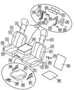 1DL461J3AA - Interior Trim: Front Headrest for Mopar Image